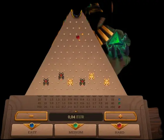 Wettmöglichkeiten in Plinko.